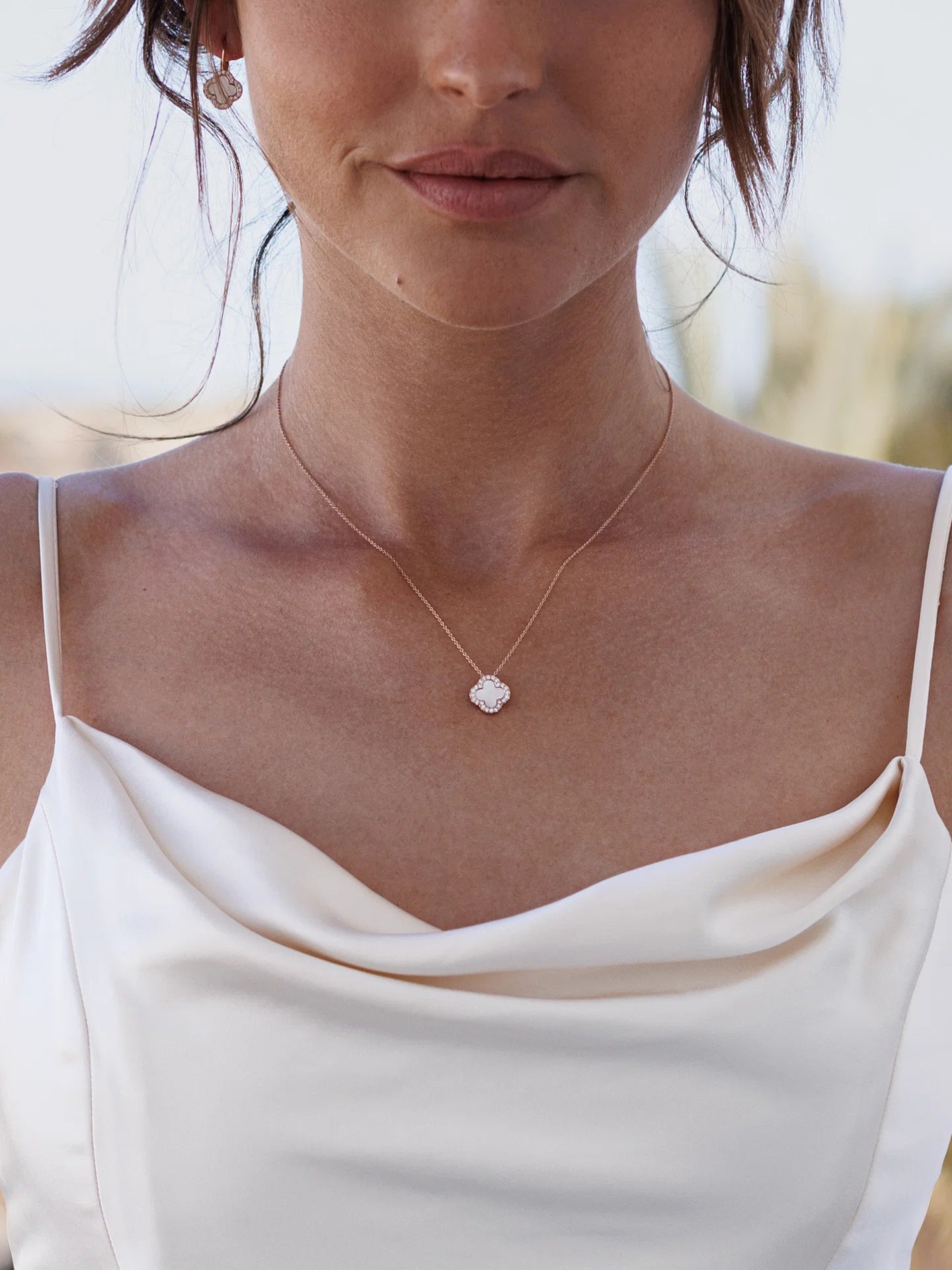 Millo Necklace Fine Flower Rose Gold