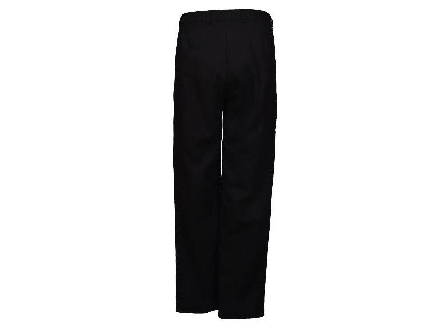 Black linen pant back