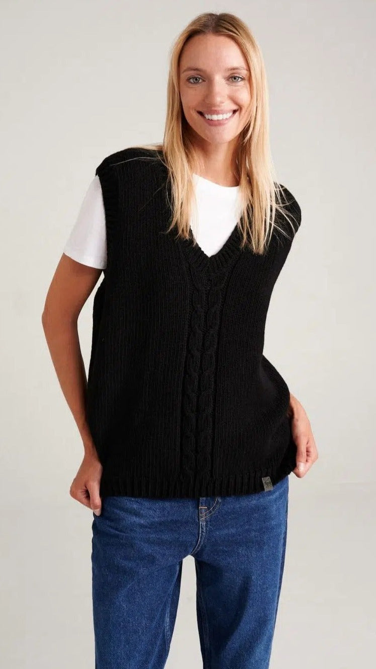 Vest Anne Black front