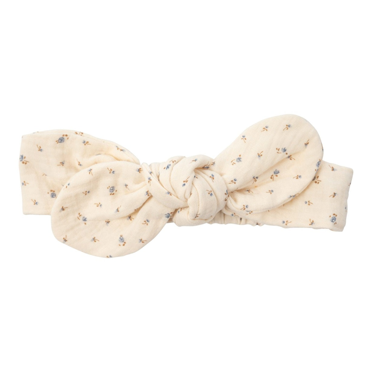 Muslin Elastic Head Band Blue Flowers
