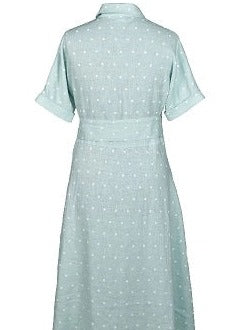 MInt polka dot dress back
