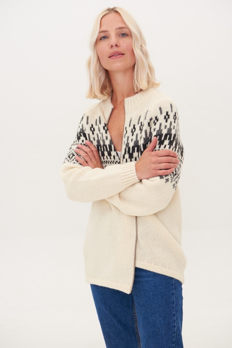 Norwegian Wool Cardigan With Zip