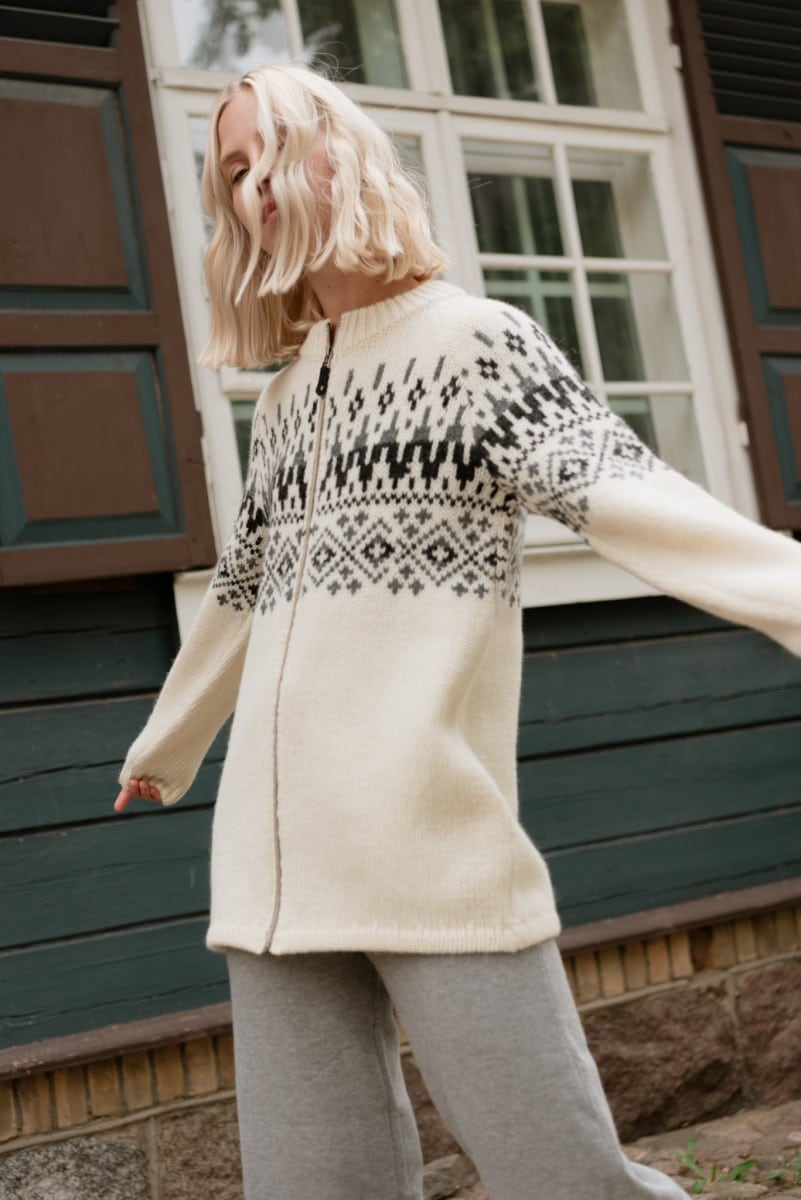 Norwegian Wool Cardigan With Zip