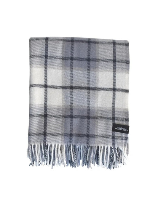 PPalliser lambswool blanket grey check