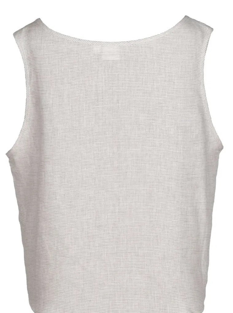 natural linen pyjama top back
