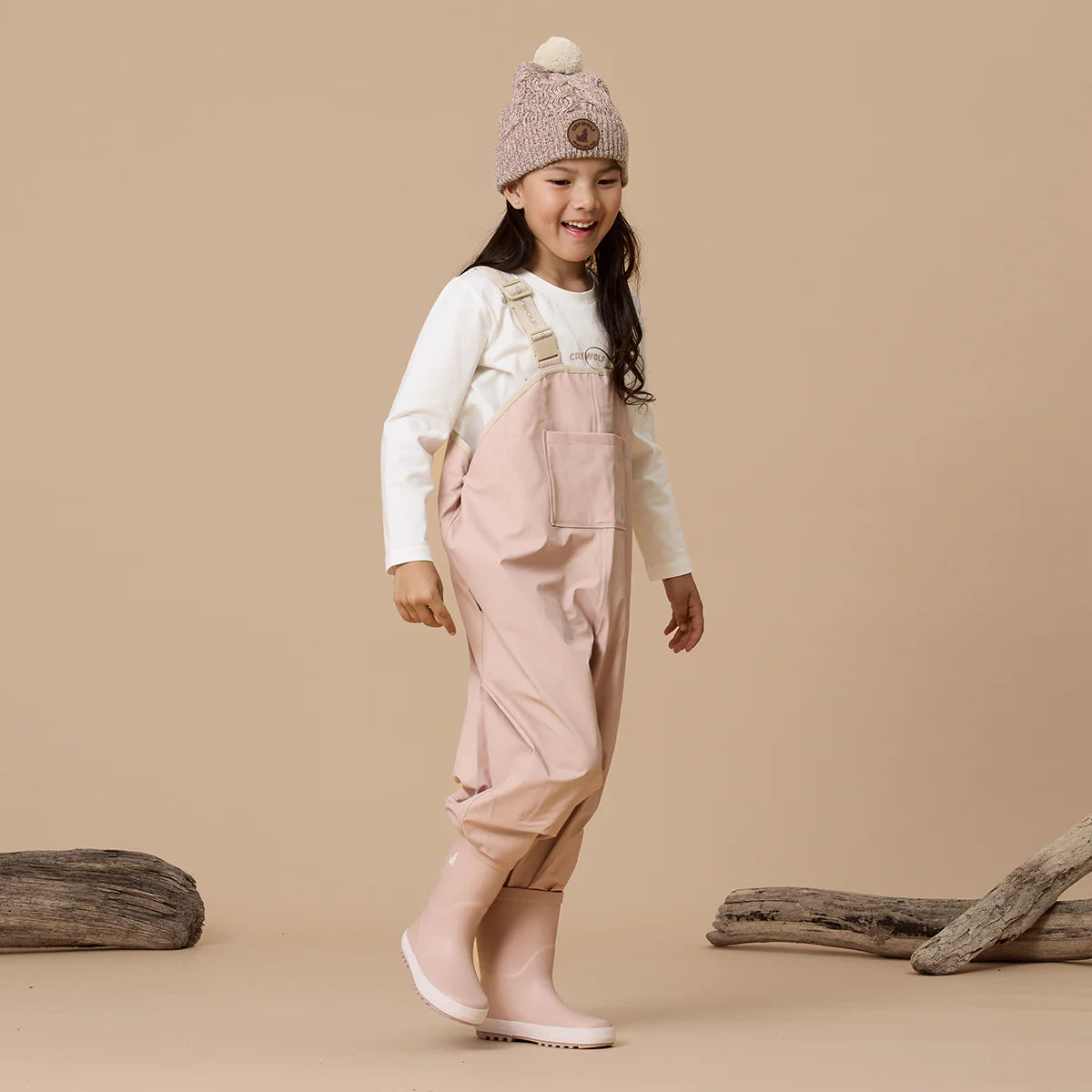Crywolf Rain Overalls Dusty Pink