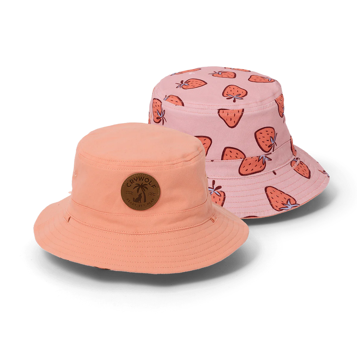 CRYWOLF Bucket Hat Reversible Strawberry Splash