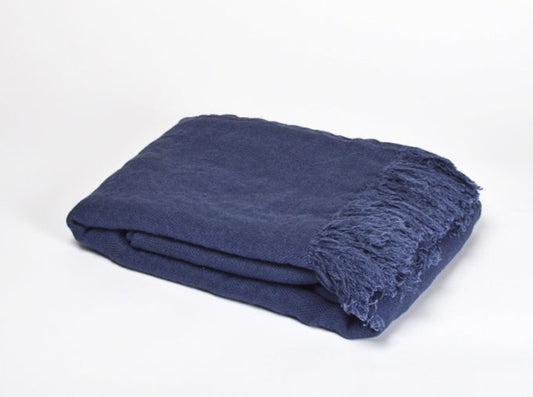 Ink blue throw