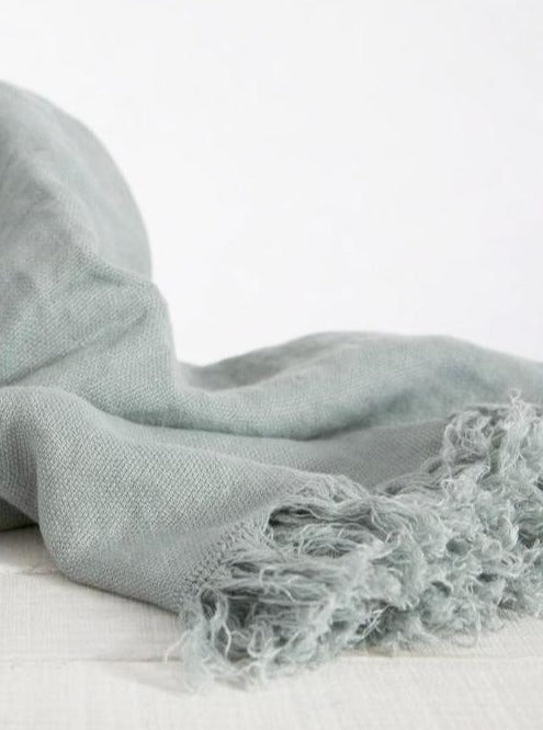 Throw duck egg blue