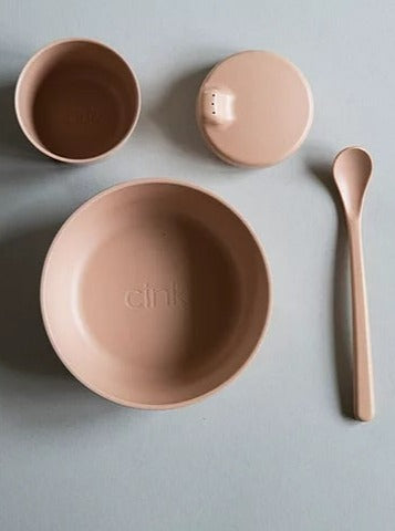 baby dish set beige
