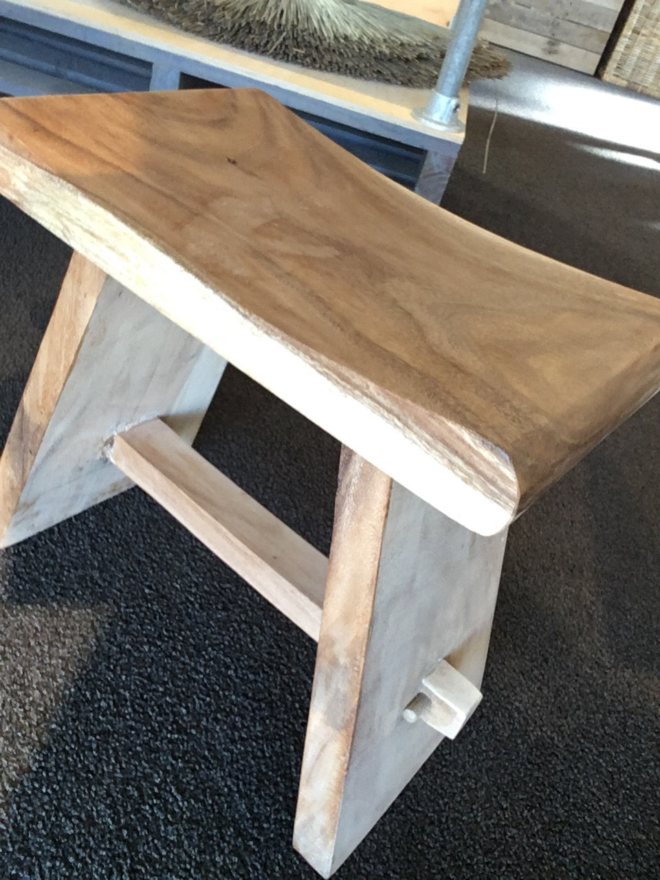 Wooden Stool Curved
