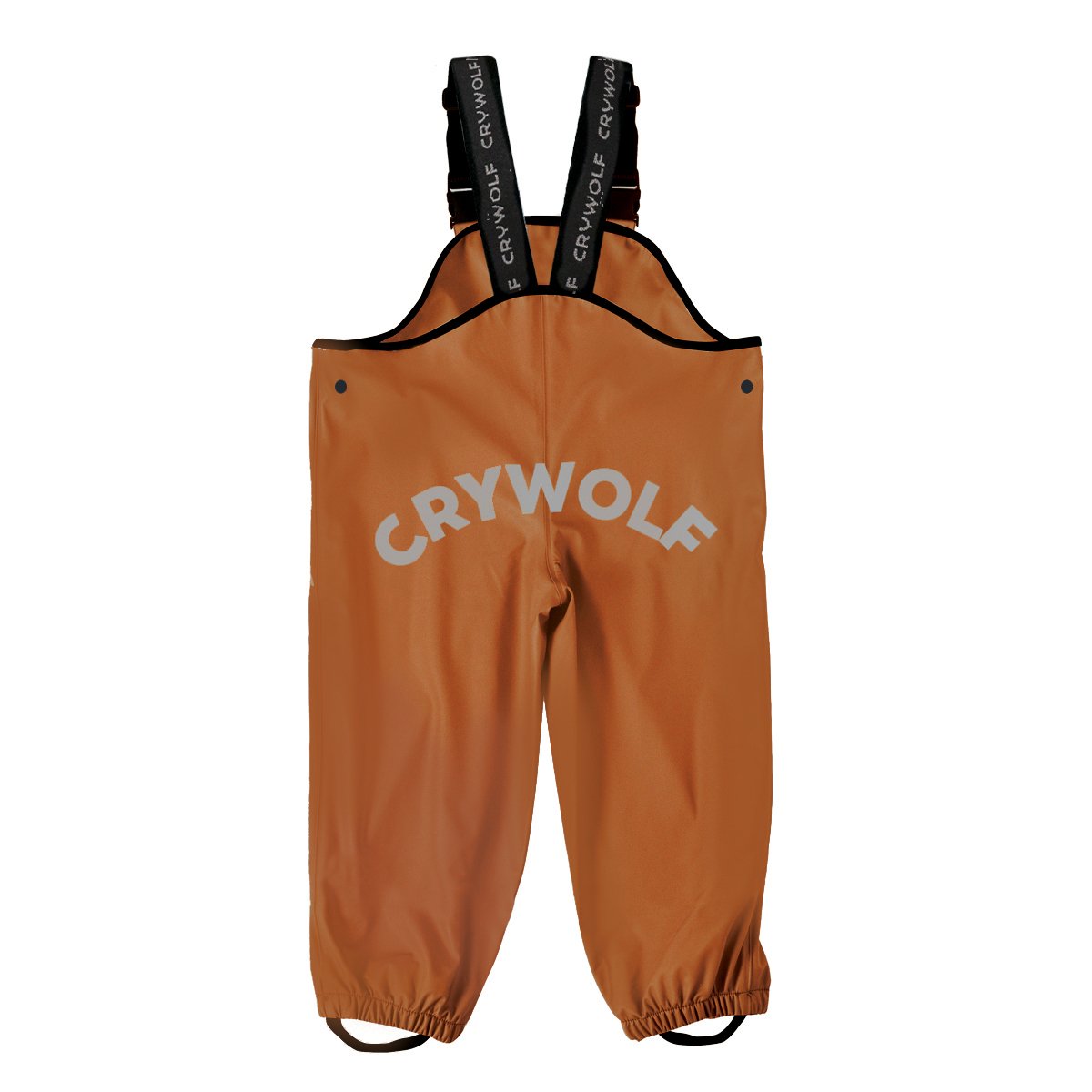 Back of Crywolf overall for kids in colour rust/clay