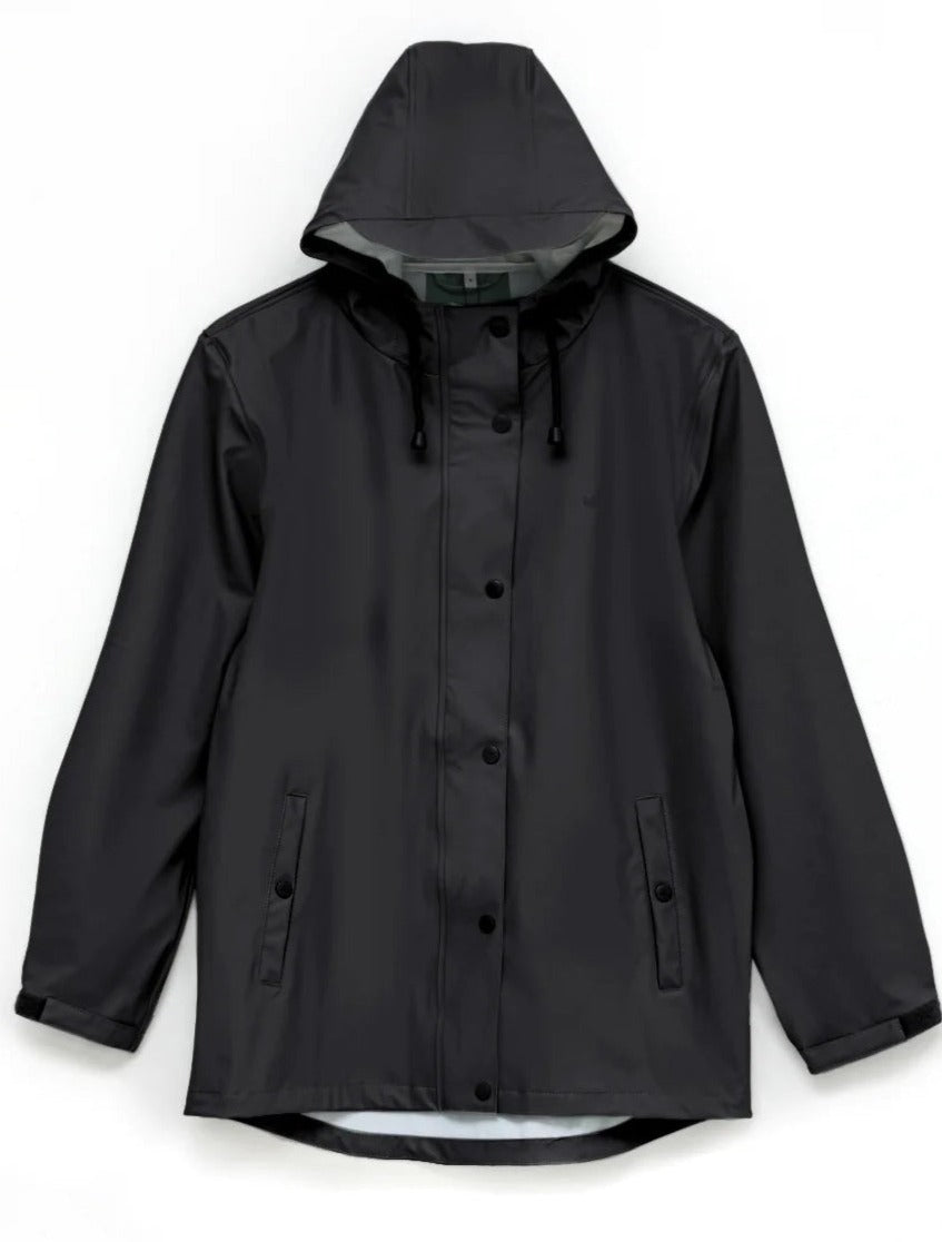 Crywolf black rain jacket front