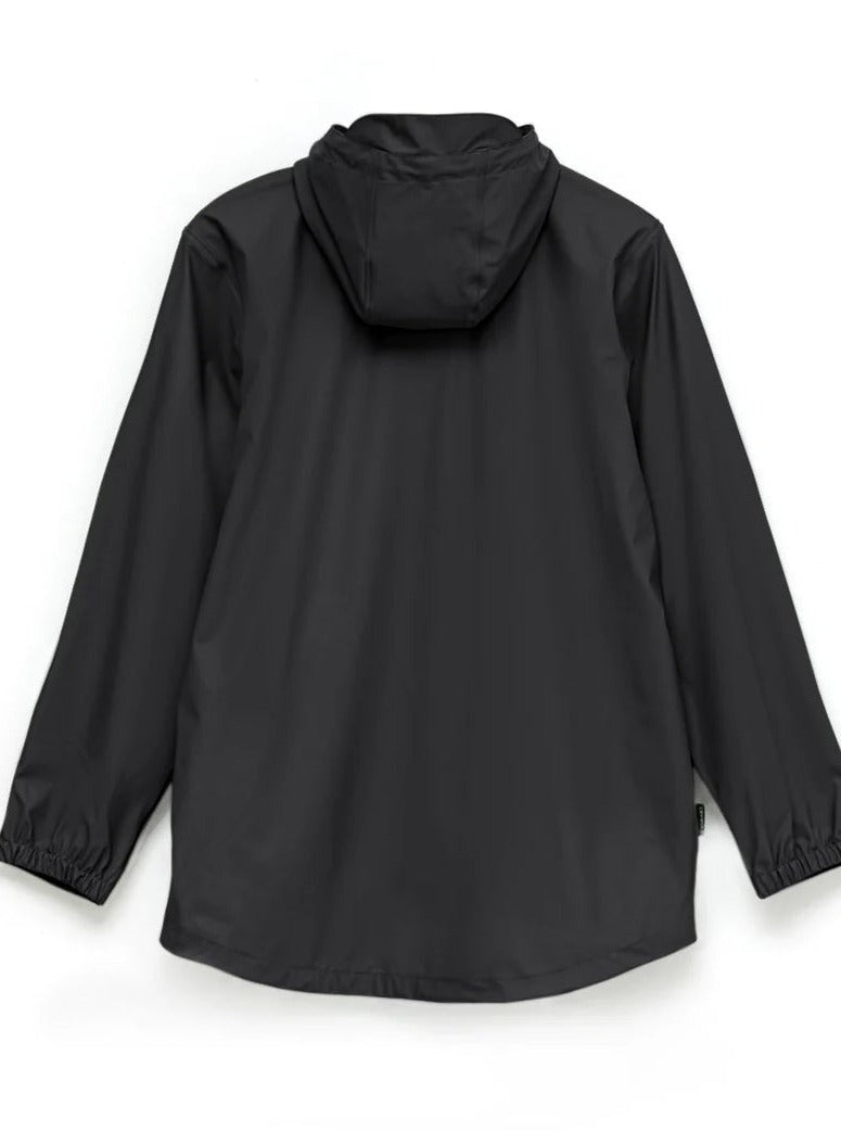 Crywolf black rain jacket back