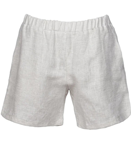 natural linen pyjama shorts