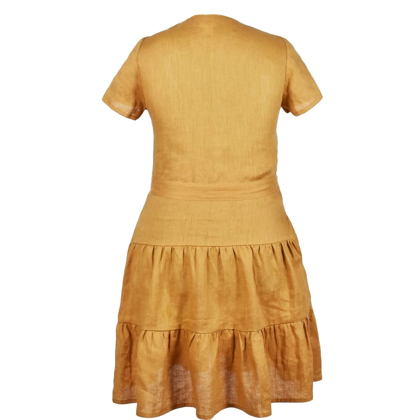 back of short linen dress