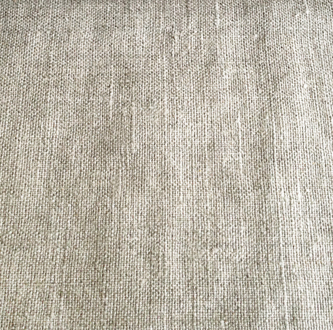 close up of natural linen fabric