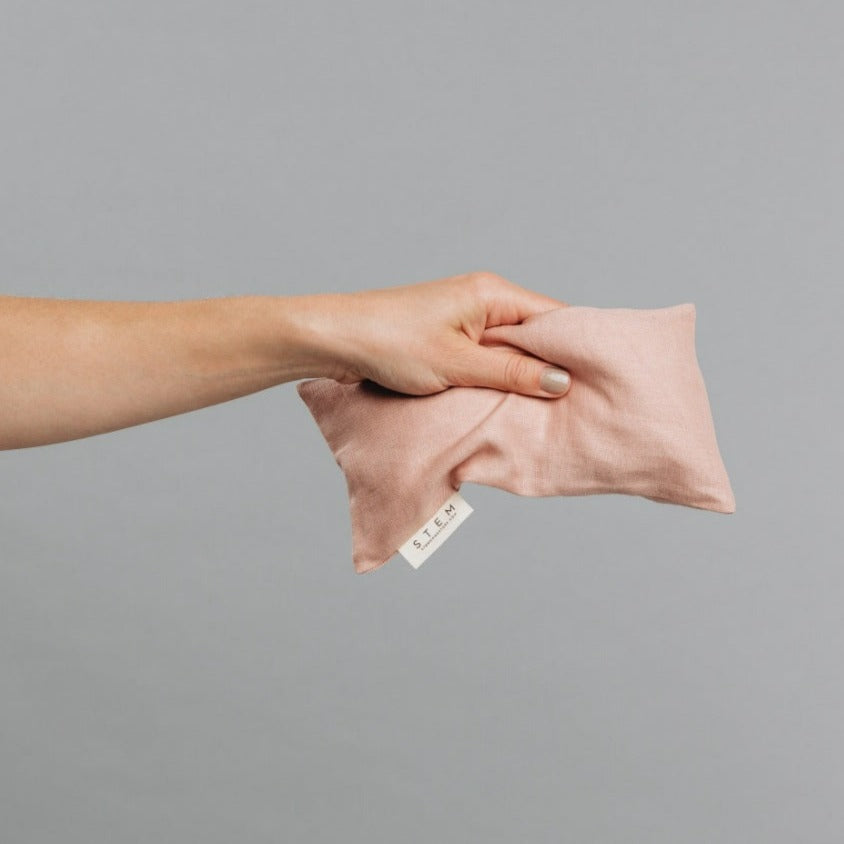 linen eye pillow pale pink