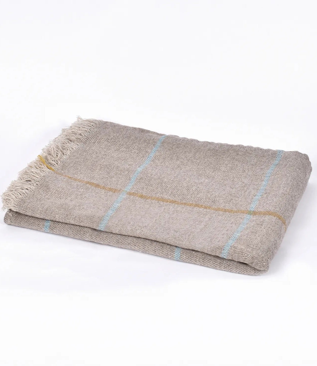 natural linen throw herringbone