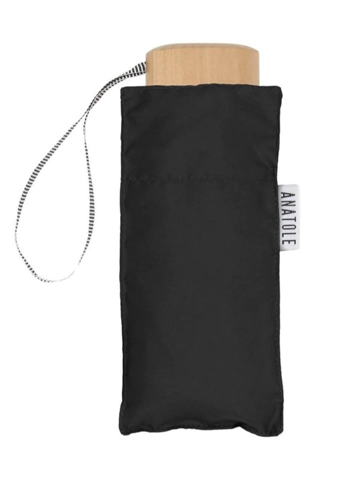 black umbrella folded