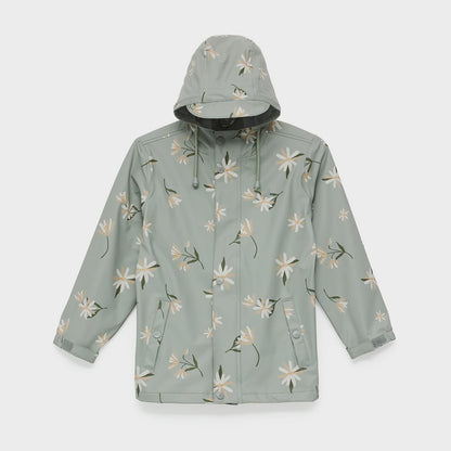 Child's rain coat in forget me not design.