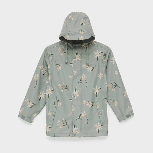 Child's rain coat in forget me not design.