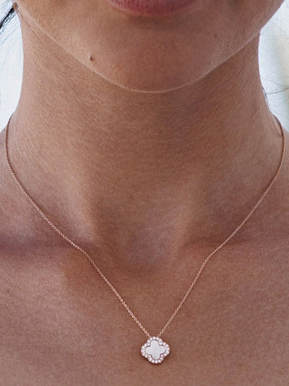 Millo Necklace Fine Flower Rose Gold