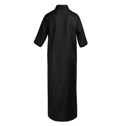 Linen Maxi Dress Marie Black