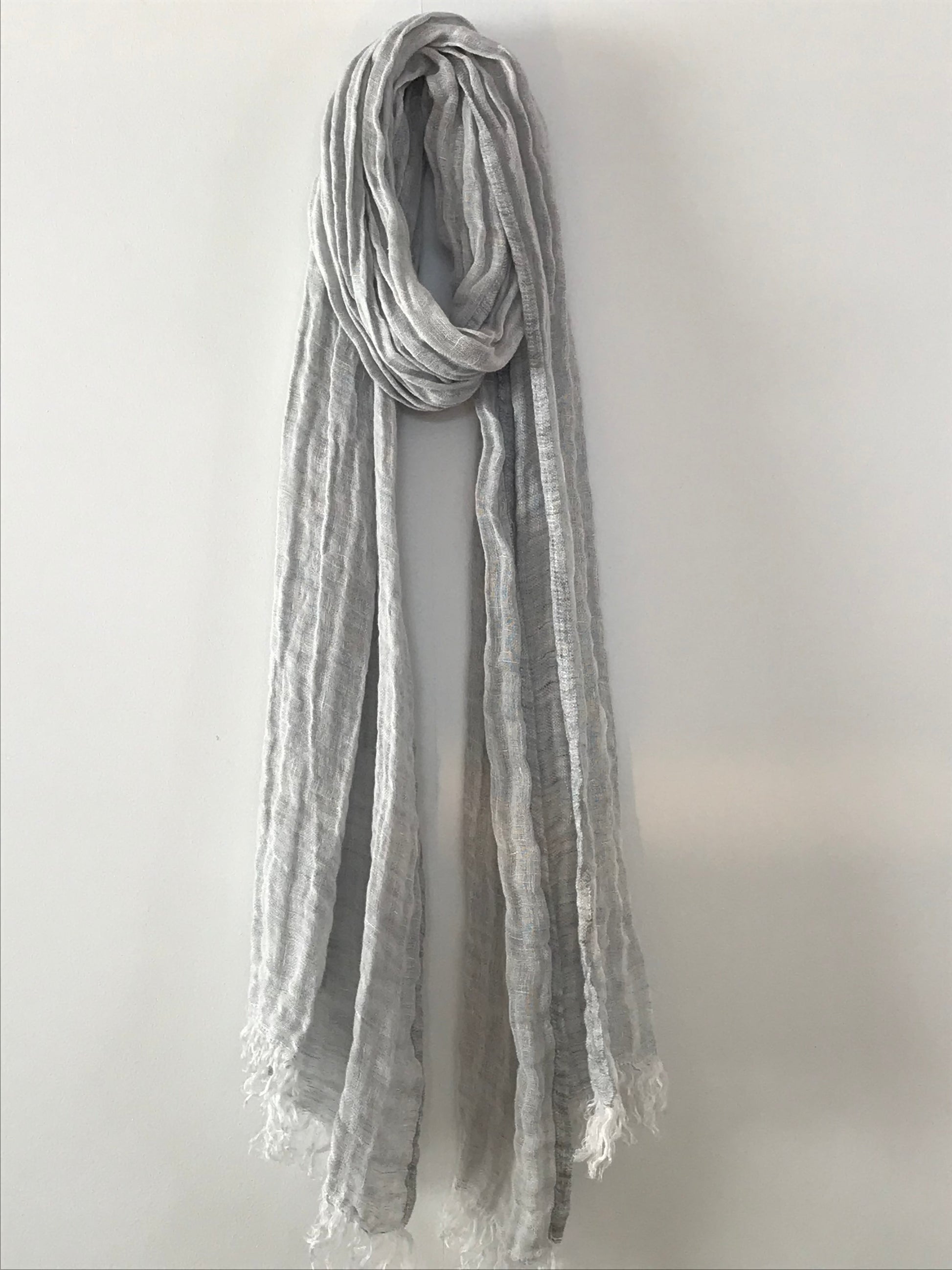 grey gauze scarf
