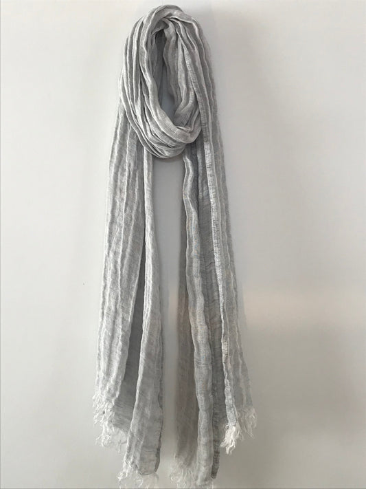 grey gauze scarf