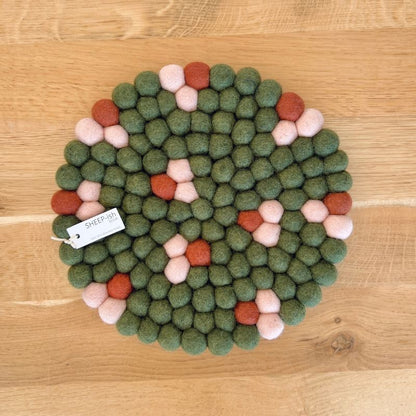 Felt Ball Pot Stand 26cm