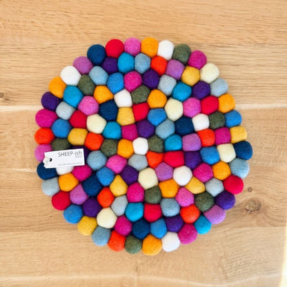 Felt Ball Pot Stand 26cm