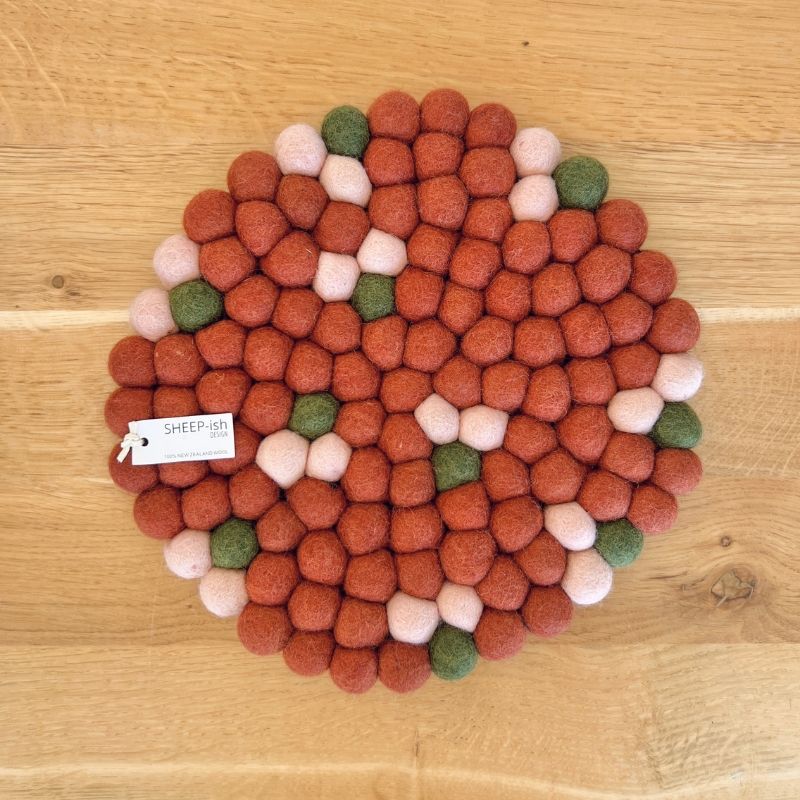 Felt Ball Pot Stand 26cm