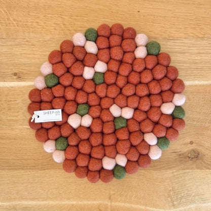 Felt Ball Pot Stand 26cm