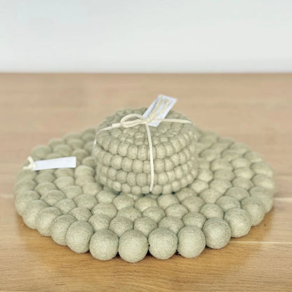 Felt Ball Pot Stand 26cm
