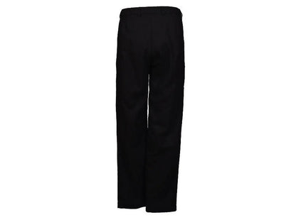 Black linen pant back