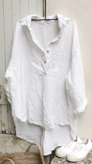 Tuxedo Linen shirt white