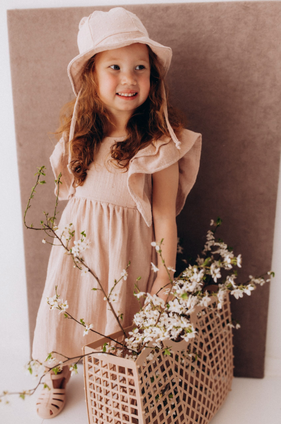 Muslin Dress With Ruffles