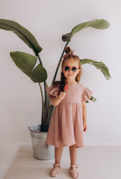 Muslin Dress With Wings