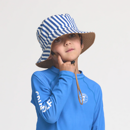CRYWOLF Bucket Hat Reversible Deep Sea Stripe