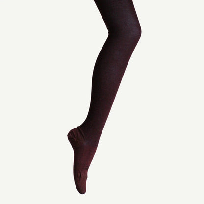 Lamington Merino Wool Textured Tights Woman | Currant