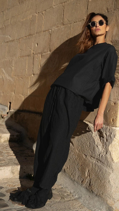 Darcy Pant Cotton Canvas Black