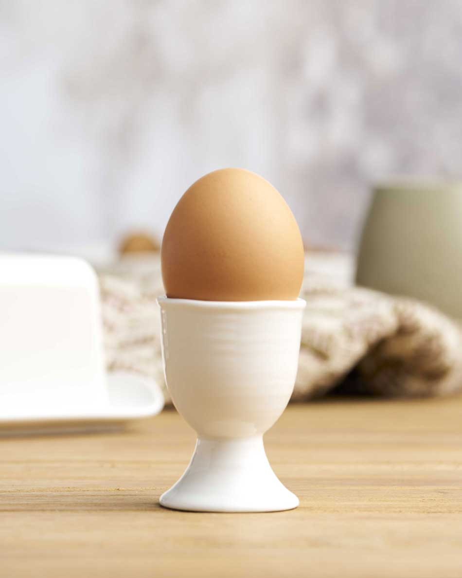 White porcelain egg cup