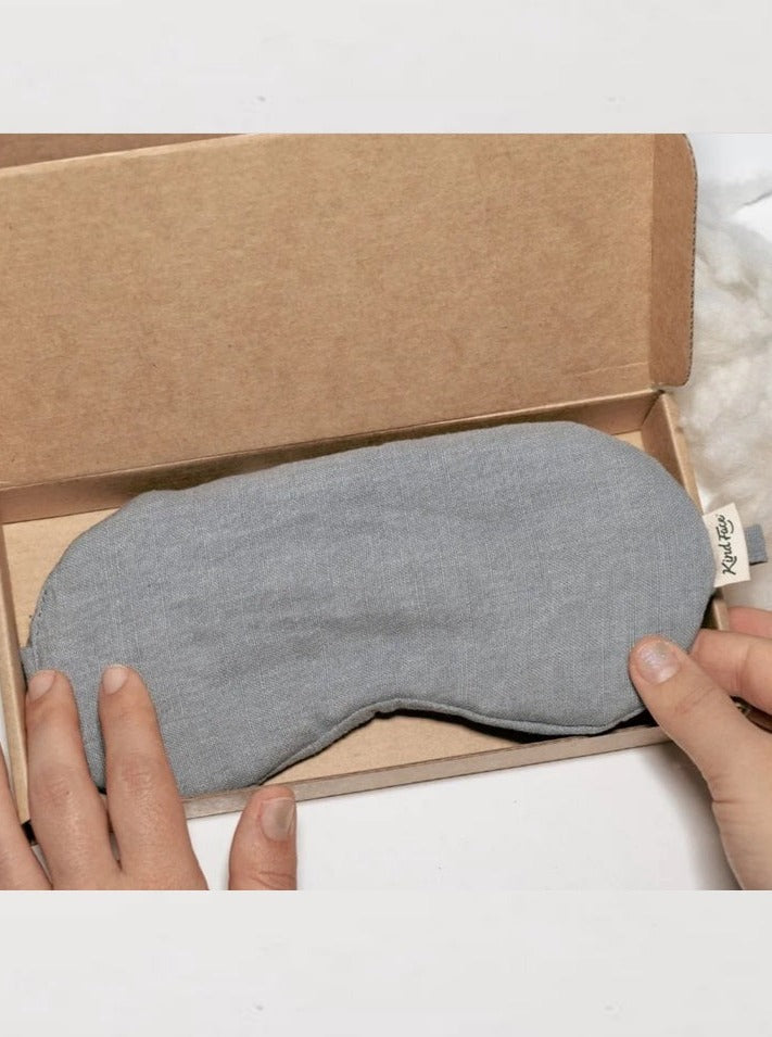 eye mask grey linen