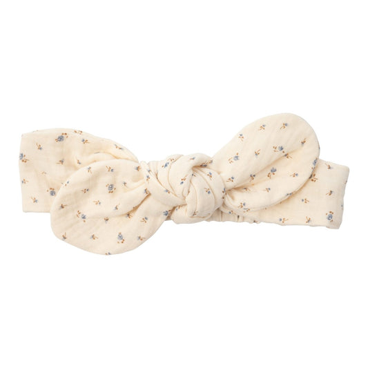 Muslin Elastic Head Band Blue Flowers