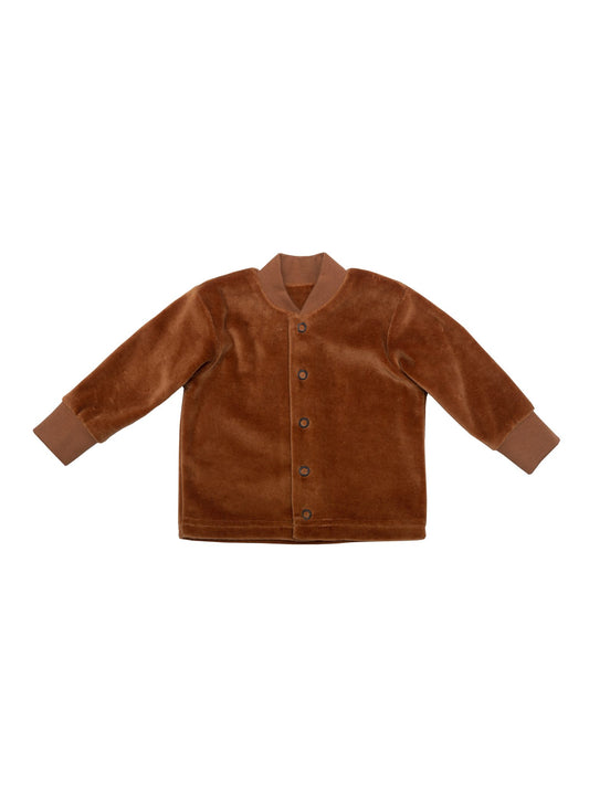 Organic Cotton Velour Jacket Caramel