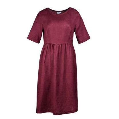 Linen Dress Ruth Plum