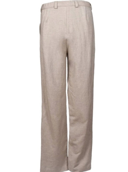 natural linen trouser back