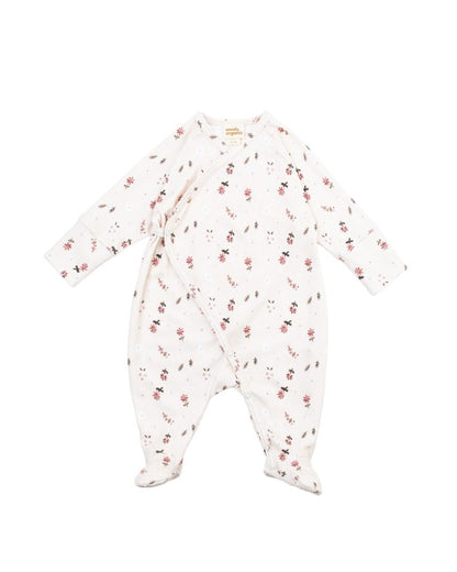 Organic Cotton Wrap Sleepsuit Nordic Flora