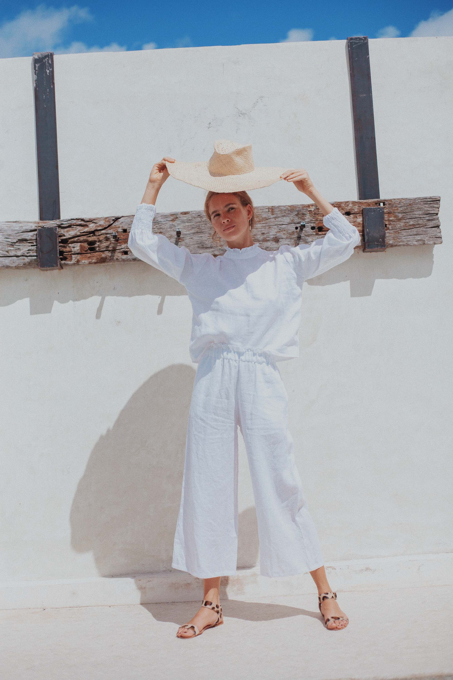 Puglia Linen Pants White